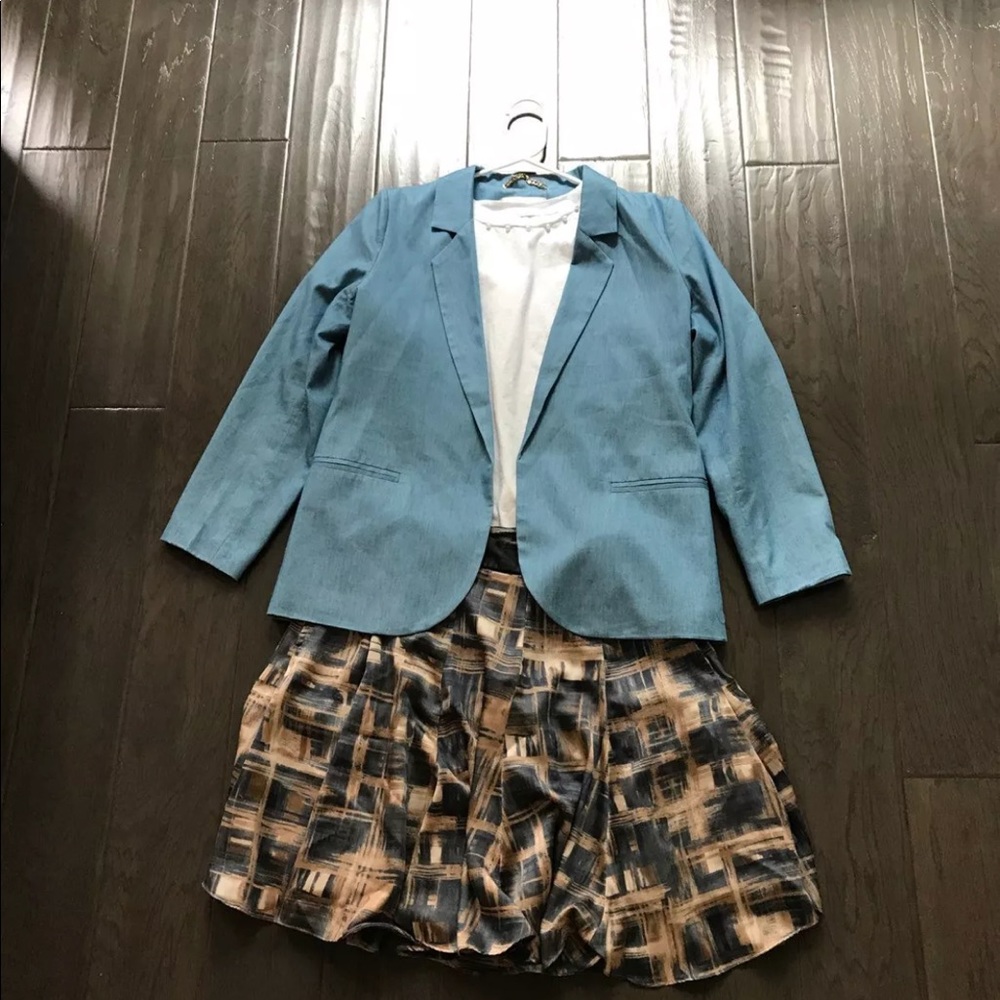 Julie Brown Denim Color Blazer